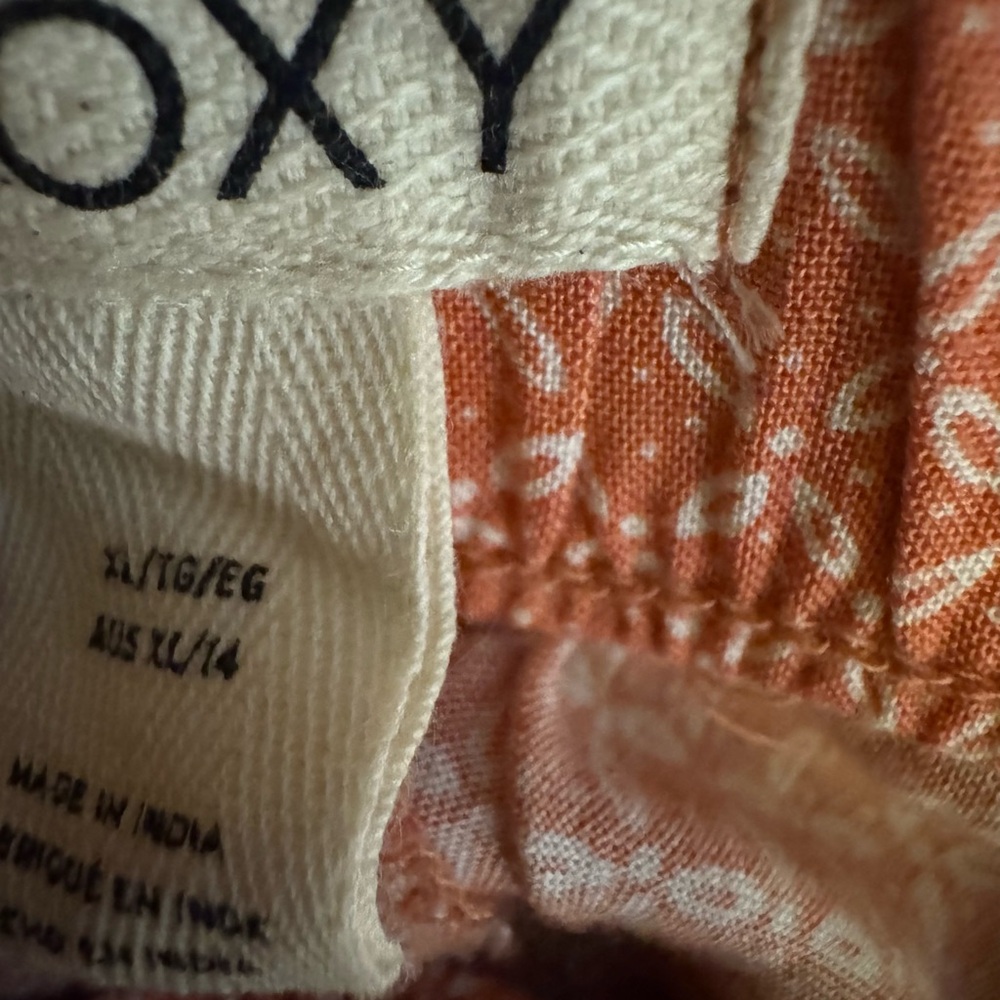 Roxy Orange Patterned Athletic Shorts - image 3